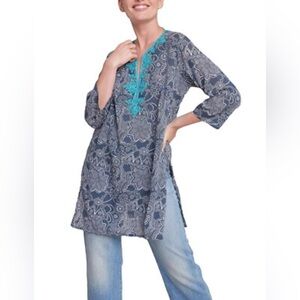 Roller Rabbit Blue and Teal Tunic